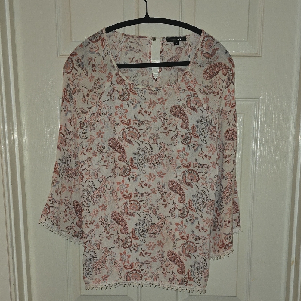 Papermoon Pink and White‎ Floral Blouse